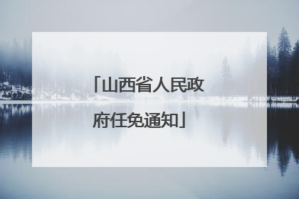 山西省人民政府任免通知