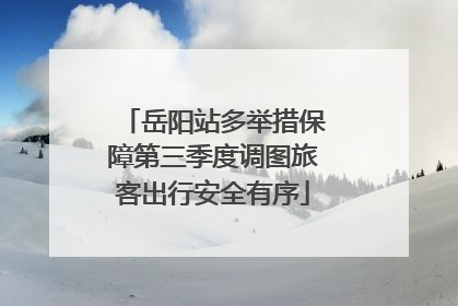 岳阳站多举措保障第三季度调图旅客出行安全有序