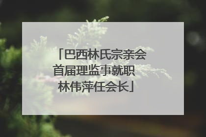 巴西林氏宗亲会首届理监事就职 林伟萍任会长