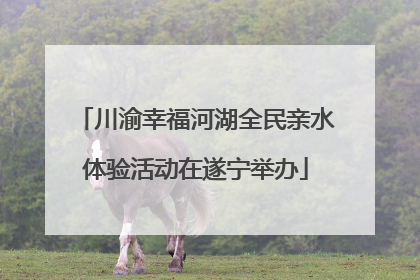 川渝幸福河湖全民亲水体验活动在遂宁举办
