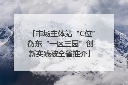 市场主体站“C位” 衡东“一区三园”创新实践被全省推介