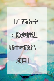 广西南宁：稳步推进城中村改造项目