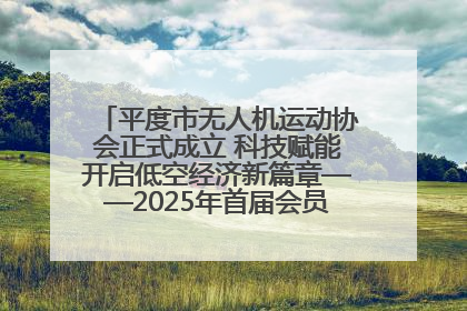 平度市无人机运动协会正式成立 科技赋能开启低空经济新篇章——2025年首届会员大会暨无人机应用发展论坛成功举办