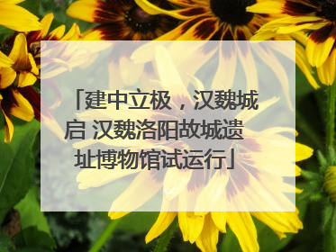 建中立极，汉魏城启 汉魏洛阳故城遗址博物馆试运行