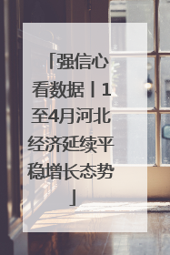 强信心 看数据丨1至4月河北经济延续平稳增长态势