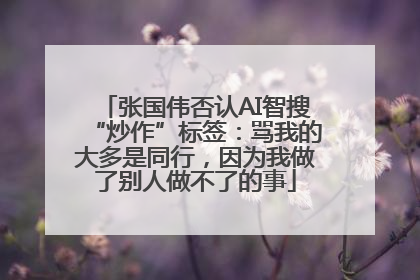 张国伟否认AI智搜“炒作”标签：骂我的大多是同行，因为我做了别人做不了的事