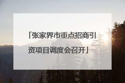 张家界市重点招商引资项目调度会召开