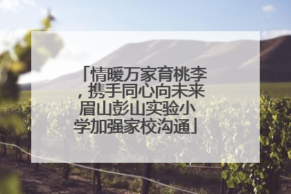 情暖万家育桃李，携手同心向未来 眉山彭山实验小学加强家校沟通