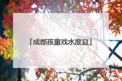 成都孩童戏水度夏