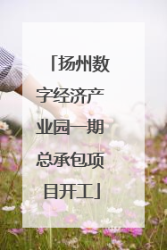 扬州数字经济产业园一期总承包项目开工