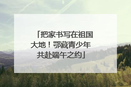把家书写在祖国大地！鄂藏青少年共赴端午之约