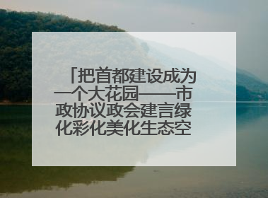 把首都建设成为一个大花园——市政协议政会建言绿化彩化美化生态空间建设