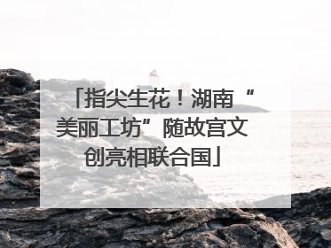 指尖生花！湖南“美丽工坊”随故宫文创亮相联合国