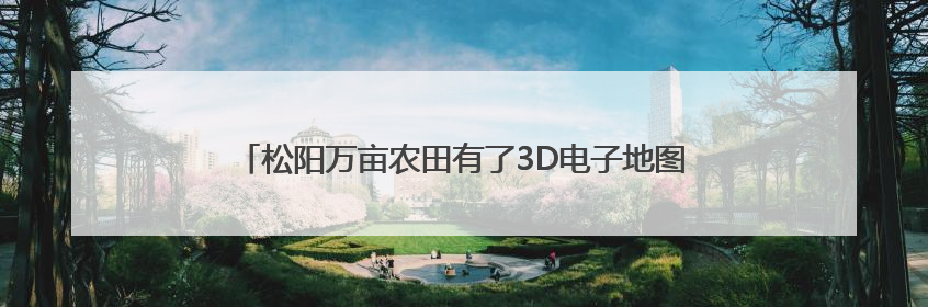 松阳万亩农田有了3D电子地图 植保无人机也能“上夜班”了