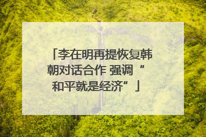 李在明再提恢复韩朝对话合作 强调“和平就是经济”