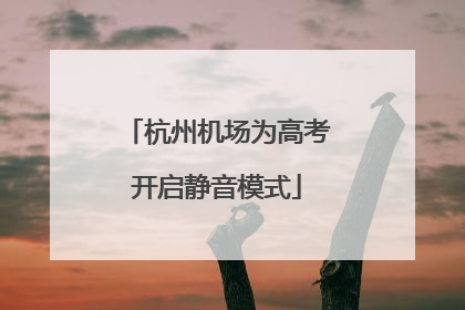 杭州机场为高考开启静音模式