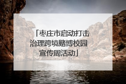 枣庄市启动打击治理跨境赌博校园宣传周活动