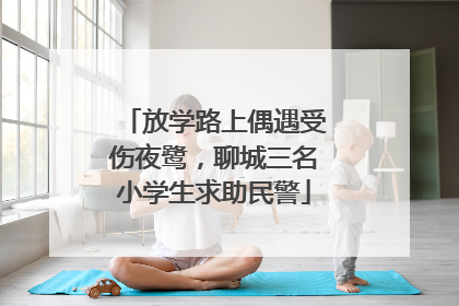 放学路上偶遇受伤夜鹭，聊城三名小学生求助民警