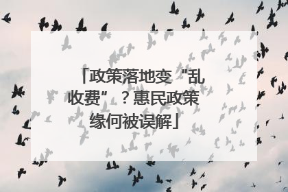 政策落地变“乱收费”？惠民政策缘何被误解