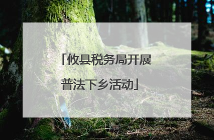 攸县税务局开展普法下乡活动