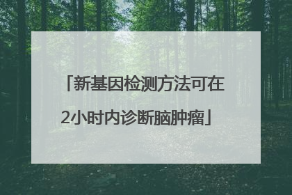 新基因检测方法可在2小时内诊断脑肿瘤