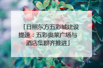 日照东方五彩城建设提速：五彩奥莱广场与酒店集群齐推进