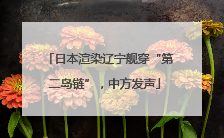 日本渲染辽宁舰穿“第二岛链”，中方发声