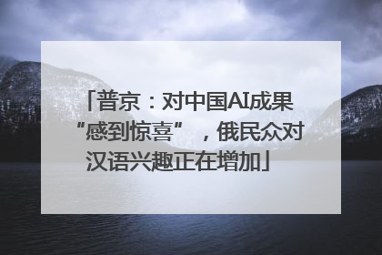 普京：对中国AI成果“感到惊喜”，俄民众对汉语兴趣正在增加