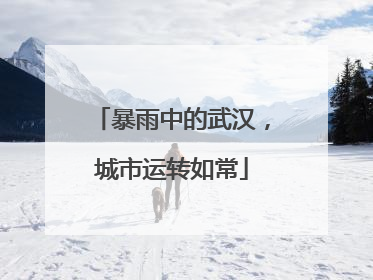 暴雨中的武汉，城市运转如常