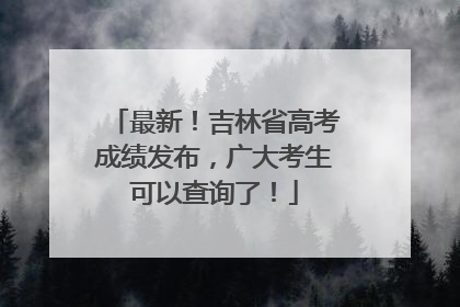 最新！吉林省高考成绩发布，广大考生可以查询了！