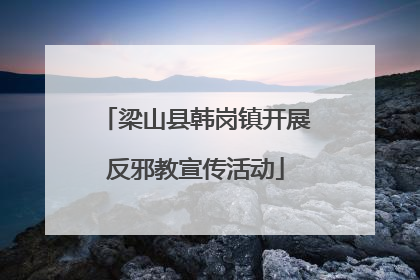 梁山县韩岗镇开展反邪教宣传活动