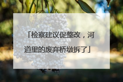 检察建议促整改，河道里的废弃桥墩拆了