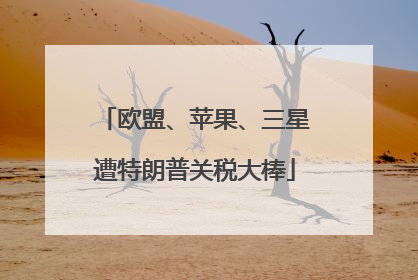 欧盟、苹果、三星遭特朗普关税大棒