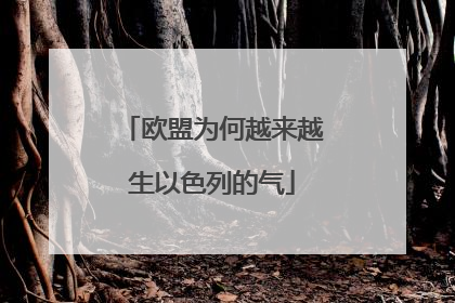 欧盟为何越来越生以色列的气