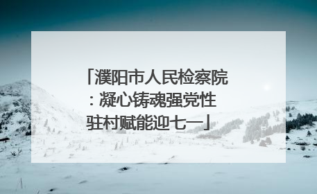 濮阳市人民检察院：凝心铸魂强党性 驻村赋能迎七一