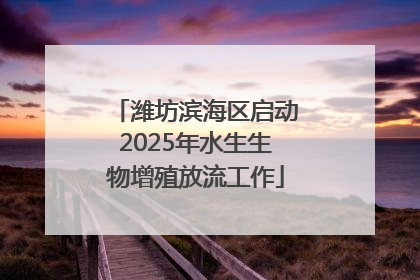 潍坊滨海区启动2025年水生生物增殖放流工作