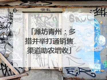 潍坊青州：多措并举打通销售渠道助农增收