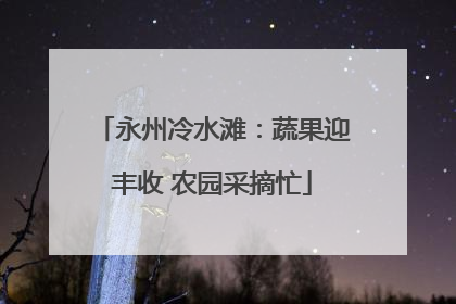 永州冷水滩：蔬果迎丰收 农园采摘忙