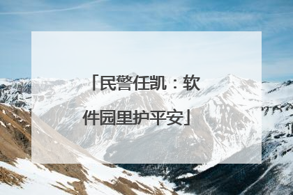 民警任凯：软件园里护平安