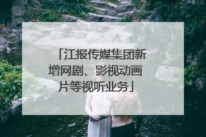 江报传媒集团新增网剧、影视动画片等视听业务