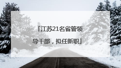 江苏21名省管领导干部，拟任新职
