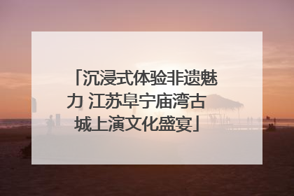 沉浸式体验非遗魅力 江苏阜宁庙湾古城上演文化盛宴