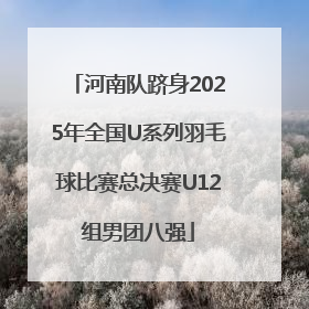 河南队跻身2025年全国U系列羽毛球比赛总决赛U12组男团八强