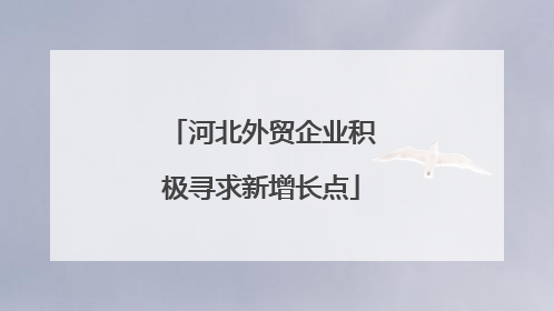 河北外贸企业积极寻求新增长点