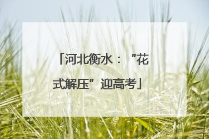 河北衡水：“花式解压”迎高考