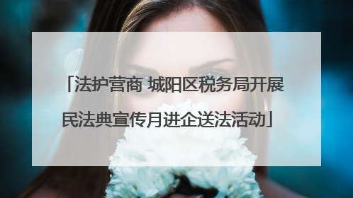 法护营商 城阳区税务局开展民法典宣传月进企送法活动