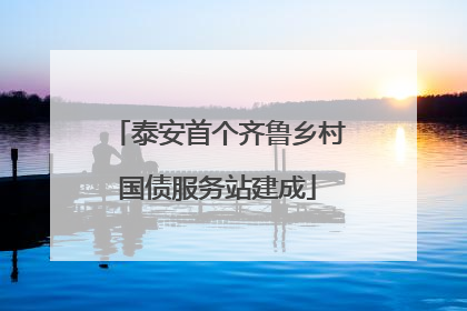 泰安首个齐鲁乡村国债服务站建成