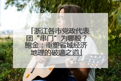 浙江各市党政代表团“串门”为哪般？鲍金：重塑省域经济地理的破题之道