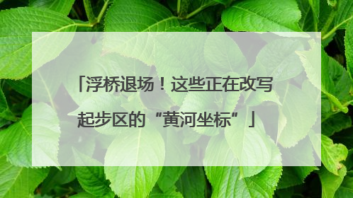 浮桥退场！这些正在改写起步区的“黄河坐标”