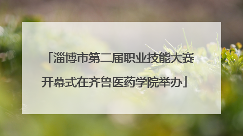 淄博市第二届职业技能大赛开幕式在齐鲁医药学院举办